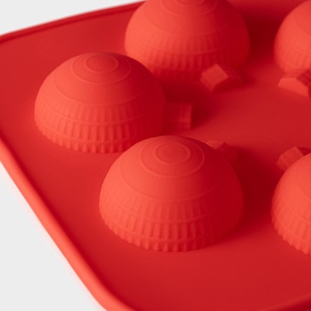 Form for chocolate of the share "Shar", silicone, 15 × 15 × 2 cm, 6 cells, red color-2