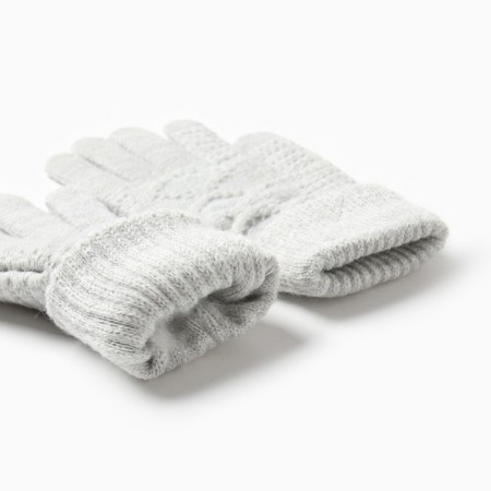 Female gloves, gray color, rn 7-8-2