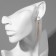 Earrings with pearls "chains" bead, white color in gold