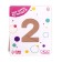 Foil ball 40 "number 2", color pink gold slim