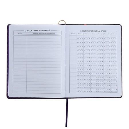 Universal Diary Grade 1-11, 48 sheets "Magic Cat", a solid cover of artificial leather, lies, universal cheat sheet, block 80 g/m2-8