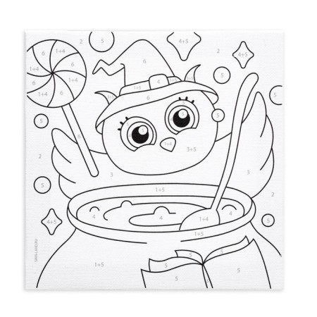 Picture on numbers for children "owl-college", 15 x 15 cm-2