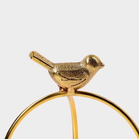 Ceramic candy "Gold. Bird ", 220 ml, 8 × 21 cm, white color-3