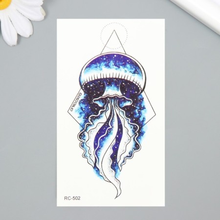 Tattoo on the body color "Medusa. Star Sky" 6 x 10.5 cm-1