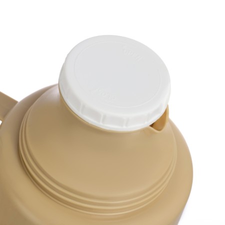 Thermos 1.2 l, with a glass flask, retains heat 18 hours, 15 x 28 cm, beige-3