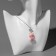 Kulons "Demetrons" bears, pink color in silver, 40 cm