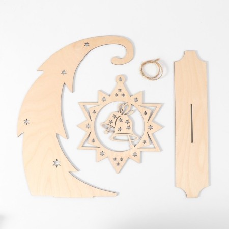 Souvenir tree "Herringbone Curvated with a star" 30x27 cm (set 3 parts)-4