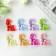 Decor for creativity plastic "Unicorn" transparent set of 8 pcs 3.4x4.1x1.1 cm mix