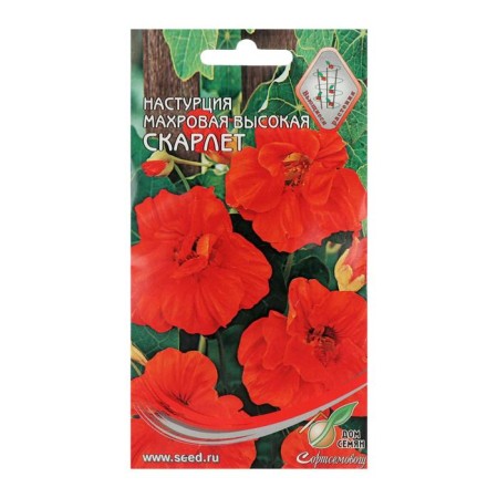 Flower seeds nasturtium Tensor High "Scarlet" House of Seeds, o, 9 pcs