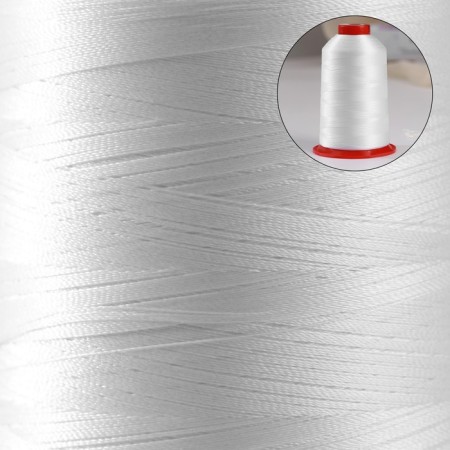 Embroidering threads, No. 130, 5000 m, white color No. 1301-1