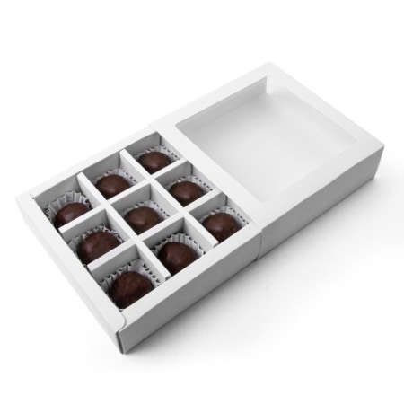Folding box under 9 sweets, white, 13.8 x 13.8 x 3.8 cm-5