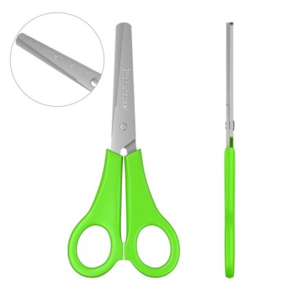 Baby scissors for left -handed 13.5 cm, Erichkrause Joy Left Hand, with rounded ends of blades and ruler, mix-4