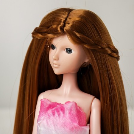 Hair for dolls "straight with pigtails" Size is small, color 28