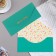 Money envelope "Congratulations!" Soft's software, embossing, turquoise color, 9x19 cm