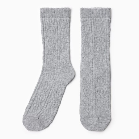Women's socks, color light gray melange, size 25-27