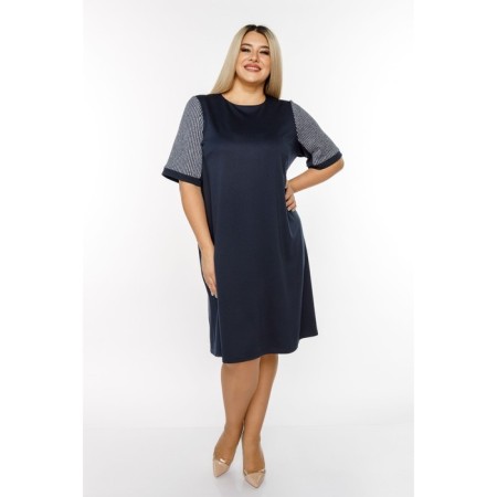 Women's dress, size 54, dark blue color-2
