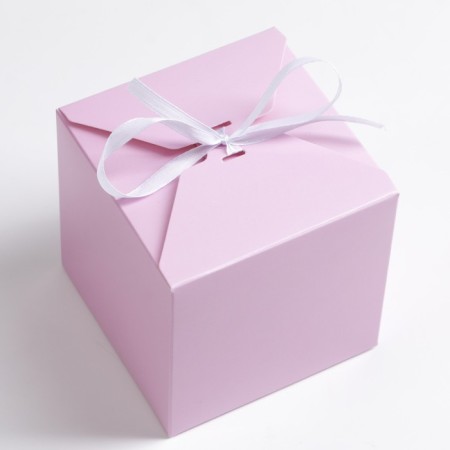 Folding pink box, 10 x 10 x 10 cm-1