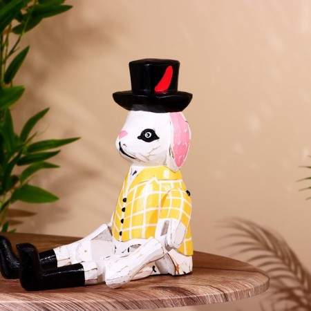 Souvenir "Rabbit magician" hanging paws, tree 38 cm-2