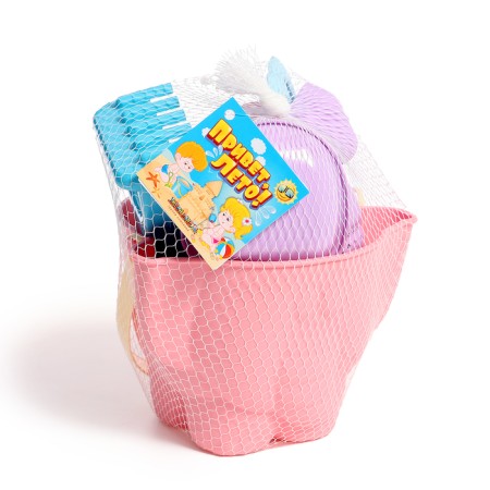 Sanding set No. 9 "Africa": bucket, 4 molds, spatula, rake, mix-10