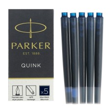 A set of cartridges for Parker Cartridge Quink Z11, 5 pieces, dark blue ink