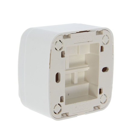 Switch Union "Electra", 10 a, 2 keys, external, backlight, white-1