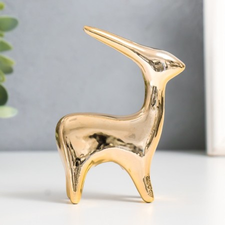 Souvenir ceramics "deer" gold 8x2.8x10.5 cm-4