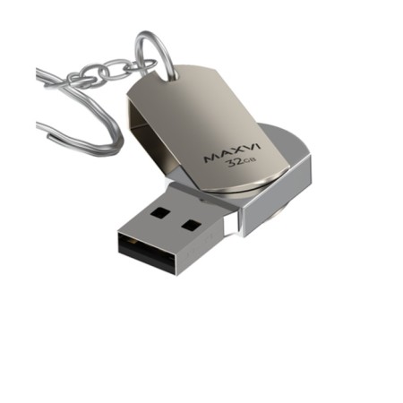 Flash drive maxvi mr, 32 GB, USB2.0, threes up to 25 MB/s, PLO up to 15 Mb/s, silver