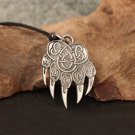Charm "Printing Veles, a paw of a bear", metal pudter, art casting-2