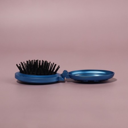 Massage comb “mother -of -pearl butterfly”, folding, with a mirror, 5.5 × 9 cm, color mix-3