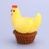 Decorative candle "Chicken in a basket"