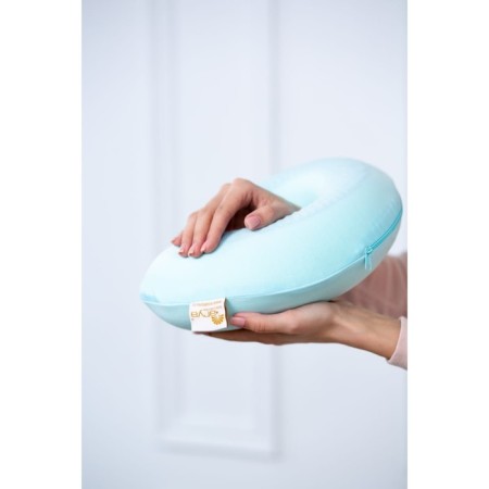 Pillow with gel insert, size 30x30x9 cm, green color-3