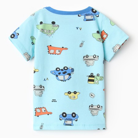 T-shirt for children, color light blue, height 80 cm-3