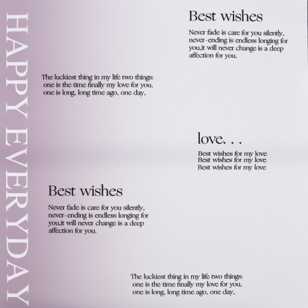 Film for flowers is matte, "Happiness every day", 58x58cm, lavender-2