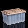 Commercial storage box with a lid, on wheels, 60 × 40 × 30 cm, color mix