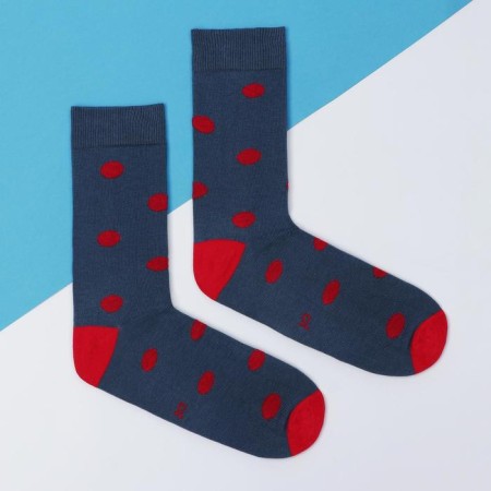Socks "red peas" p. 39-40 (24-26 cm)