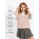 Vest for girls, height 134 cm, white-pink color