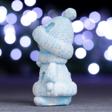 New Year's figure soap "Snowman" Bely, 90g, 4.5x4.5x9.5cm-1