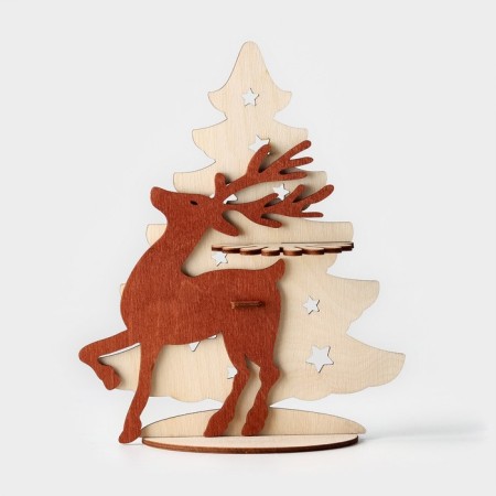 Napotnik wooden shade "New Year's deer", 16 × 11 × 20 cm