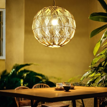 Ceiling Lamp from Rotan "Dawn" 1x120W, E27, 40x40x35 cm