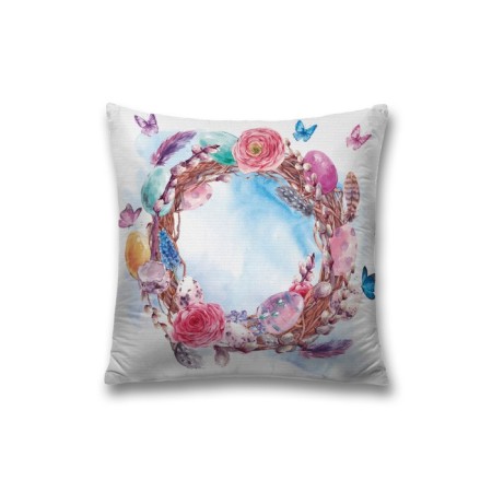 Decorative pillowcase "Easter wreath", on a zipper, size 45x45 cm