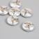 Busina for creativity plastic "Pearl Flat Circle with Orchids" 0.5x1.6x1.6 cm