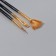 A set of brushes for building and design of nails, 3 pcs, 18.5 cm, black/gold color