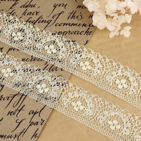Capricon lace, 40 mm × 10 ± 1 m, vanilla color-1