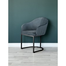 SHELL chair, 56 × 63 × 83 cm, blue color, black frame