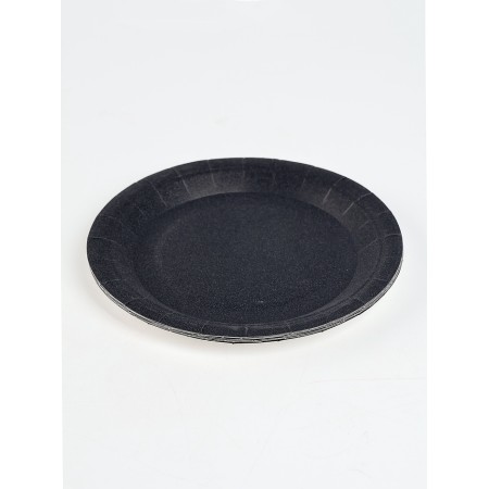 A set of paper dishes, black color, set 12 pcs.-2