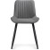 Stool on a metal frame Seda metal/velor, black/dark gray 50.5x57x83 cm