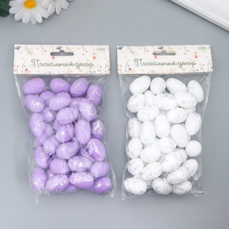 Easter decor "Colored Eggs" set 36 pcs mix gloss 2x3 cm-1