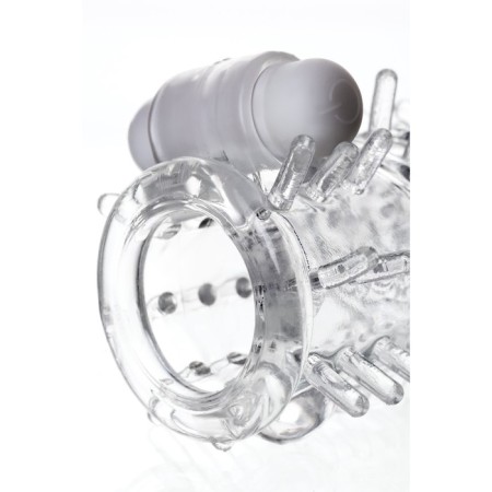 Toyfa A-Toys Fril penis with vibropuli, TPR, transparent, 13.4 cm-7