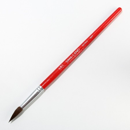 Brush for drawing from hair protein Round No. 9 short handle-3