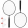 ONLYTOP Badminton Set: 2 rackets, 2 strokes, Mix colors